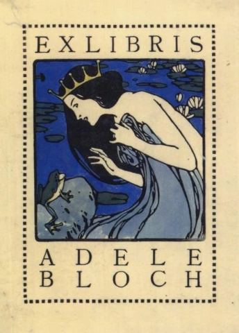 Exlibris Adele Bloch noin 1905
