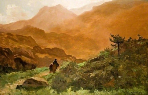 Mountain Landscape With Figures