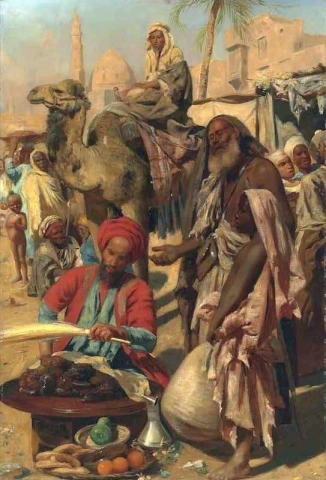 A Market In Cairo Ca. 1878
