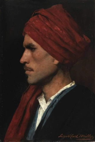 Portrett av en mann i profil