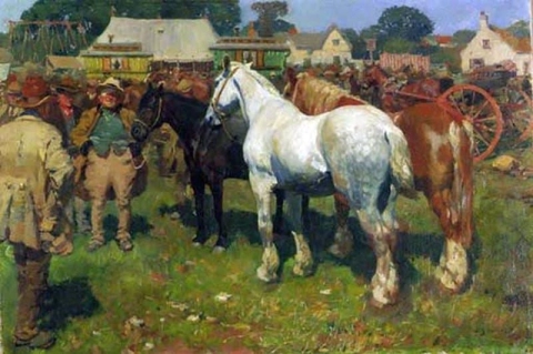 Una feria del caballo rural 1902