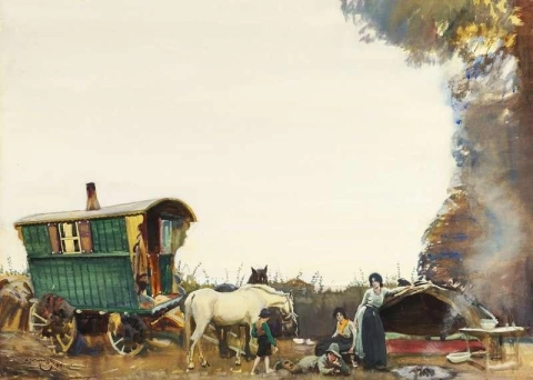 A Gypsy Encampment 1914