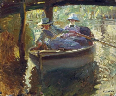 Idle Moments Or The Boathouse 1906 1