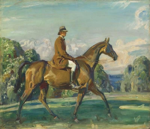 Major Mead On His Favourite Hunter 1917