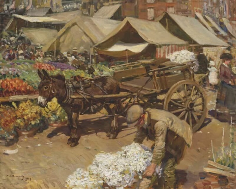 Norwich Flower Market 1909