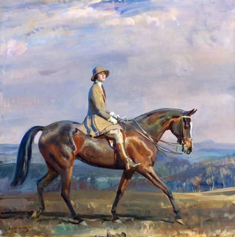 Porträtt av Mrs. Margaretta Park Frew Riding