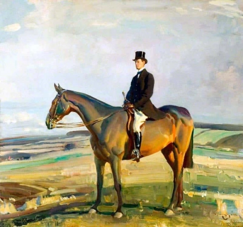 Sir Raymond Greene Dso Mp On Horseback 1919