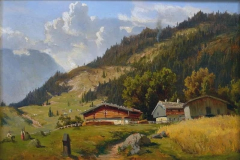 Näkymä Alpeilta 1868