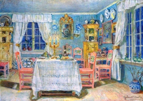 A sala de jantar do artista