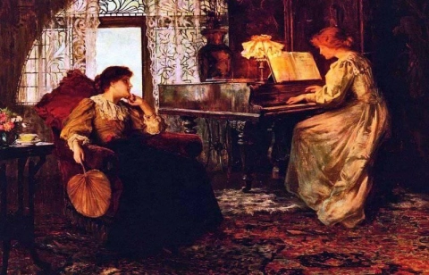 Die Klavierstunde 1879