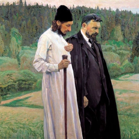 Retrato de Pavel Florenskiy e Sergey Bulgakov