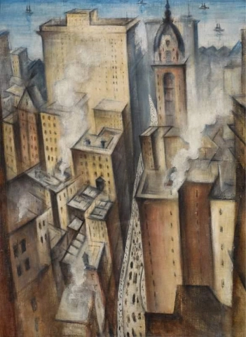 New York från Woolworth Tower ca 1920