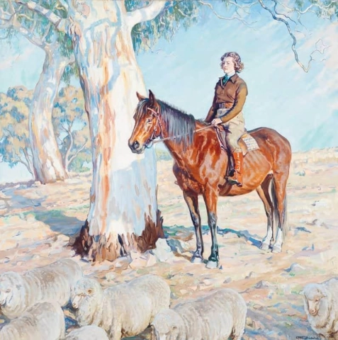 Het binnenbrengen van de schapen ca. 1936