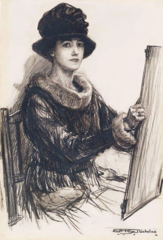 Auto-retrato por volta de 1917