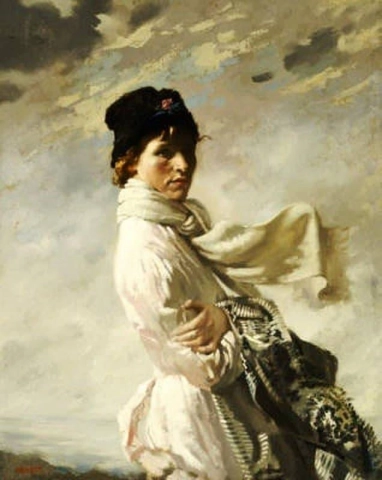 In Dublin Bay - Portret van de vrouw van de kunstenaar, 1909