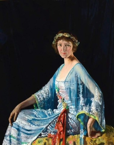 Porträtt av fru Georgina Alice Drum 1920