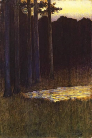 夕方の森 1902