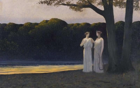 Musas à beira da água à noite, 1907