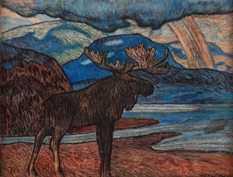Moose In A Northern Landscape