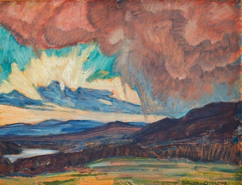 Nordic Landscape With Large Clouds