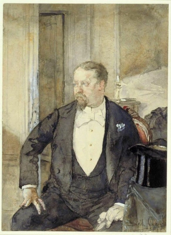 Porträtt av konstnären S tvillingbror Pieter Oyens 1885