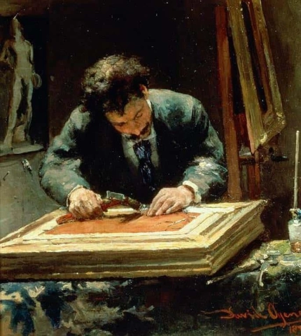 El enmarcador de cuadros 1878