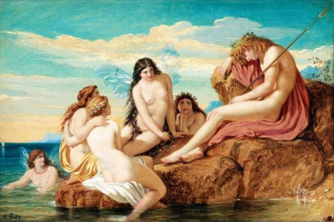Dionysus en zeenimfen 1853