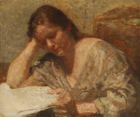 una mujer leyendo