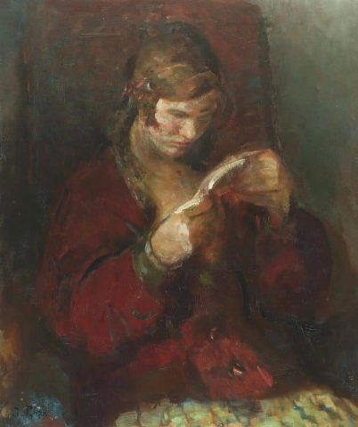 Uma mulher lendo 1928
