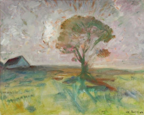 Landskap med et stort tre 1934