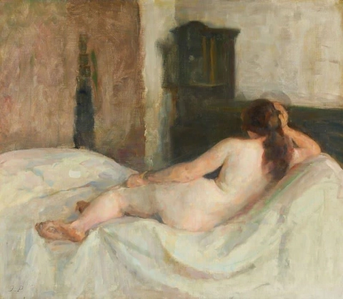Desnudo reclinado en un diván