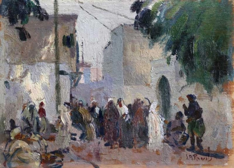 市場にいるアラブ人 1920