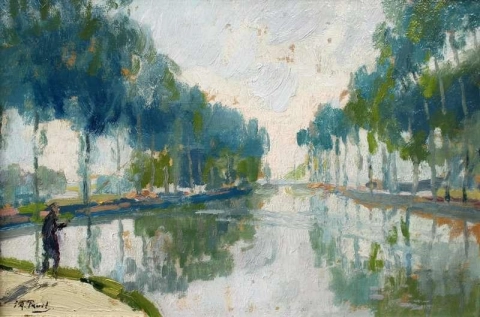 Angeln auf der Seine, ca. 1910