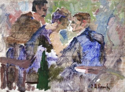 В кафе, 1920 год.