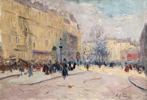 Большие бульвары Парижа, около 1910 года.