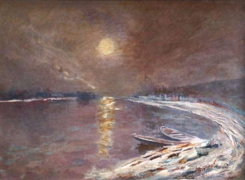 Moonlight On The Seine Ca. 1910
