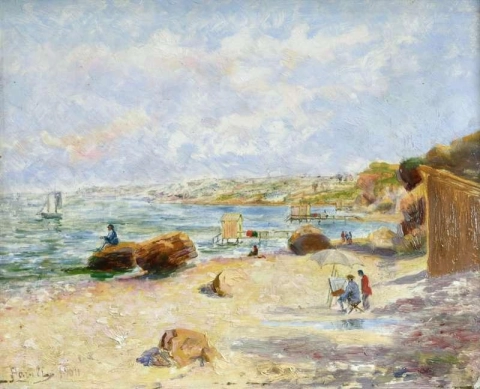 Escena de playa 1901