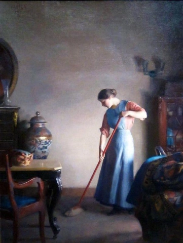 Girl Sweeping 1912