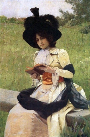 Dama con sombrero 1900