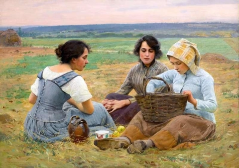 Pausa para almorzar en los campos 1885