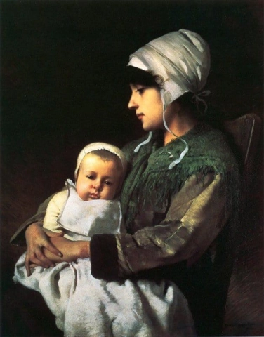 Mor och barn 1880