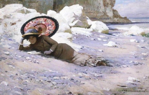 Reading By The Shore Ca. 1883-85