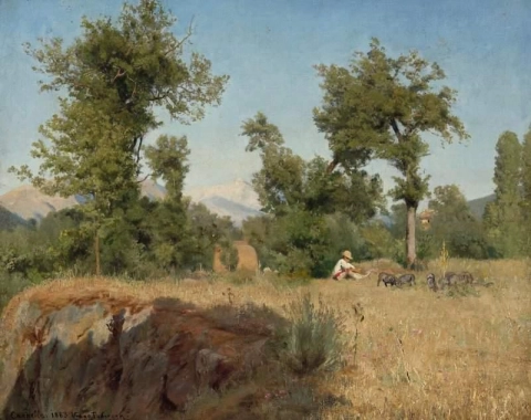 Italienische Landschaft bei Carnello 1883
