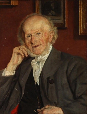 Porträtt Av Konstnären S Svärfar Kyrkoherde Julius Theodor Borup