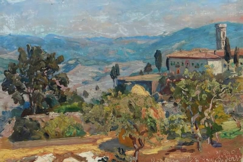 Landskap från Volterra 1909