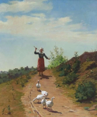 Возвращение стада домой 1881