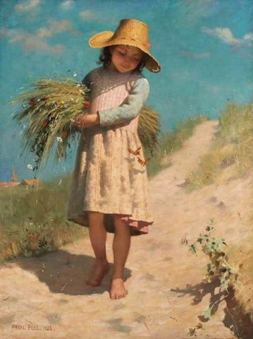 The Young Gleaner Or The Butterflies 1888