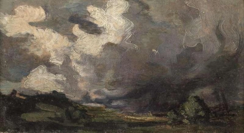 Comrie maisema pilvien kanssa 1901