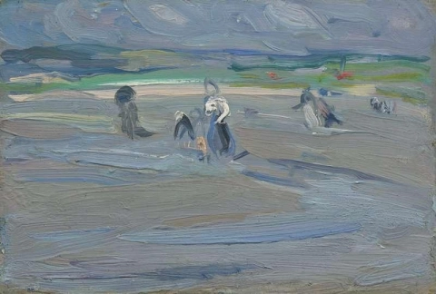 Figurer On The Shore ca. 1903