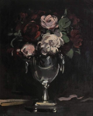 Peonías en un jarrón de plata Hacia 1897